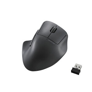 �G���R��(ELECOM) M-SH30DBSKBK �u���b�N 2.4GHz �}�E�X �É� ���C�����X 7�{�^�� �`���g�z�C�[���t