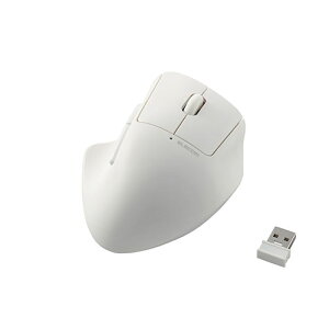 �G���R��(ELECOM) M-SH30DBSKWH �z���C�g 2.4GHz �}�E�X �É� ���C�����X 7�{�^�� �`���g�z�C�[���t