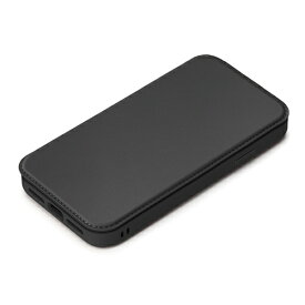 PGA PG-22QGF01BK(ブラック) iPhone14Pro用 手帳型 ガラスフリップケース