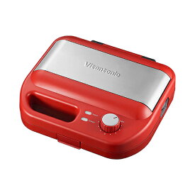 【長期保証付】ビタントニオ(Vitantonio) VWH-600-R(レッド) ワッフル&ホットサンドベーカー
