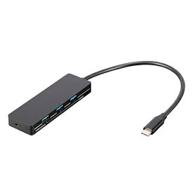 ナカバヤシ UH-C3334-BK(ブラック) PD対応USB3.2Gen2 4ポート変換アルミハブ STIXシリーズ