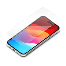 PGA iPhone15/15 Pro用 液晶保護フィルム ブルーライト低減/光沢