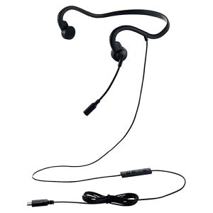 �G���R�� ELECOM HS-BC05C-BK �u���b�N ���`���C���z�� �w�b�h�Z�b�g �}�C�N�t�� �L�� USB Type C�ڑ� HSBC05CBK