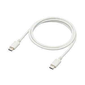 �G���R��(ELECOM) MPA-CC5P10-WH �z���C�g USB Type C �P�[�u�� 1m PD 100W �X�����P�[�u��