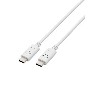 �G���R��(ELECOM) MPA-CCF20-WF ���낿��� �z���C�g×�u���b�N �^�C�vC �P�[�u�� 2m PD 60W