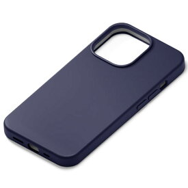 PGA PG-21NSC04NV(ネイビー) iPhone 13 Pro用 抗菌スリムシリコンケース Premium Style