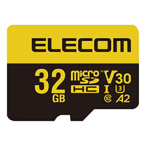 �G���R��(ELECOM) MF-HMS032GU13V3 �}�C�N��SD�J�[�h microSDHC 32GB Class10 UHS-I U3 V30 SD�ϊ��A�_�v�^�[�t