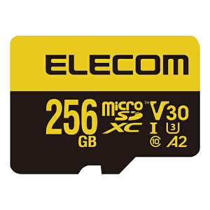 �G���R�� ELECOM MF-HMS256GU13V3 �}�C�N��SD�J�[�h microSDXC 256GB Class10 UHS-I U3 V30 SD�ϊ��A�_�v�^�[�t MFHMS256GU13V3