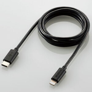 �G���R��(ELECOM) MPA-CL10BK �u���b�N USB-C to Lightning�P�[�u�� �X�^���_�[�h 1.0m