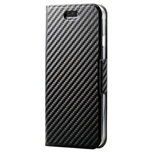 �G���R��(ELECOM) PM-A22SPLFUCB �J�[�{���� �u���b�N iPhone SE��3����/SE��2����/8/7�p ���U�[�P�[�X �蒠�^