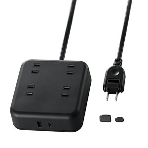 �G���R�� ELECOM T-U04-4220BK �u���b�N �d���^�b�v Type-Cx1 USB-Ax1�|�[�g�t �����R�[�h 2m TU044220BK