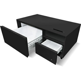【設置＋リサイクル】サファイア(SAPPHIRE by LOOZER) STB-80/BLACK(ブラック) 冷蔵&冷凍庫付きスマートテーブル 2ドア 81L 幅105cm