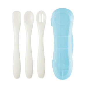 エジソン KJ3263 ホワイト 5〜8ヶ月ごろ 離乳食スプーン3本セット