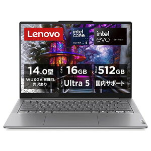 yۏؕtzLenovo(m{) 83CV004KJP Yoga Slim 7i Gen 9 14^ Core Ultra 5/16GB/512GB/Office+365 iO[ Windows 11Home m[gp\R