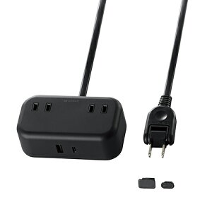 �G���R�� ELECOM T-U04-2210BK �u���b�N �d���^�b�v Type-Cx1 USB-Ax1�|�[�g�t �����R�[�h 1m TU042210BK