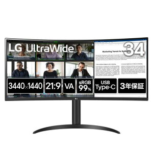 LGGNgjNX(LG) 34WR55QK-B LG UltraWide 34^ UWQHDEgChȖʃj^[