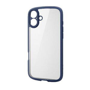 �G���R��(ELECOM) PM-A24BTSLFCKNV �l�C�r�[ iPhone 16 Plus�p �P�[�X �n�C�u���b�h �Ռ��z�� �y�� ���^ �J���������Y�ی�݌v �X�g���b�v�z�[���t