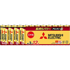 �O�H(MITSUBISHI) LR6GR/12S �A���J�����d�r �P3�` 12�{�p�b�N