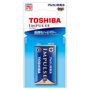 東芝(TOSHIBA) 6LR61HEC インパルス アルカリ乾電池 9V形 1本パック