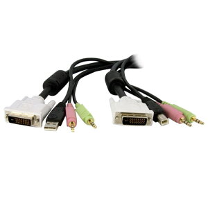 StarTech(X^[ebN) DVID4N1USB6 USB/fANDVI-DpKVMP[u 1.8m
