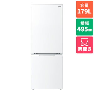 yݒu{TCNzV[v(SHARP) SJ-D18P-W(}bgzCg) 2hA① ǂhA 179L 495mm