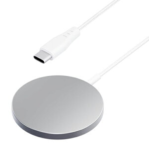 PGA PG-MG20C02WH ホワイト マグネット式 ワイヤレス充電器 USB Type-C 一体型ケーブル 2m PGMG20C02WH