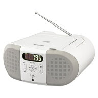 オーム電機(OHM) RCR-230N-W ホワイト AudioComm CDラジオ 2電源対応 AM/FM各最大20局ラジオ 03-5555
