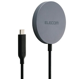 GR(ELECOM) W-MA12BK ubN CX[d Qi2 25W pbh }Olbg Qi2ΉiPhone/AndroidX}zp Type-Č^1m