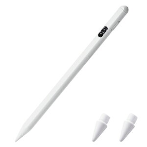 �G���R��(ELECOM) P-TPACSTAP12WH �z���C�g iPad �y���V�� 2018�N�ȍ~�Ή� USB-C�}���[�d �f�W�^���c�ʕ\�� �X�����m �p�[�����W�F�N�V���� ���C�z��