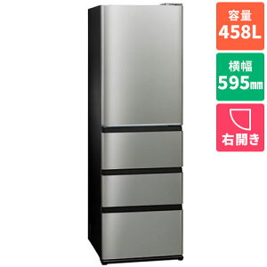 �y�W���ݒu�������z�A�N�A(AQUA) AQR-V46A-S �`�^���V���o�[ DELIE+ �f���G�v���X 4�h�A�①�� �E�J�� 458L ��595mm