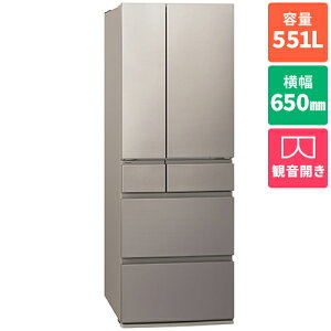 �y�W���ݒu�������z�p�i�\�j�b�N(Panasonic) NR-F55HY3-N �w�A���C���V�����p�� 6�h�A�①�� �ω��J�� 551L ��650mm