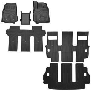 三菱 デリカ D5 7人乗り 防水 3Dトランクマット 立体構造 耐摩擦 防水マット フロアマット 保護パーツ カスタムパーツ TPE素材 カー用品 ラゲッジマット トランクマット フルセット 防水マット