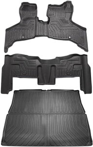 ダイハツ 新型 アトレー 3Dフロアマット 1列目 2列目 セット ガソリン車専用 立体カーマット 立体構造 セカンドマット 防水 Atrai S7系 6代目 2021年12月~現行 S700V S710V TPE素材 カー用品 B0BV64BQPL