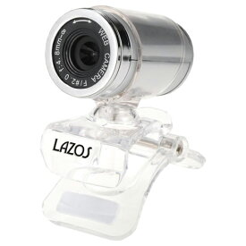 LMT Lazos WEBカメラ マイク内蔵 高画質 720pHD シルバー/クリア L-WC-CS【送料無料（一部地域除く）】