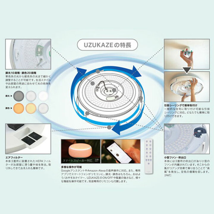 楽天市場】『取寄品』スライマック うずかぜ 天井照明 シーリング 