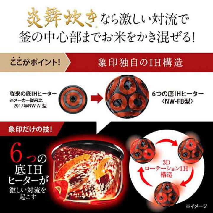 楽天市場】【ワケあり品】アウトレット象印マホービン 炊飯器 炎舞炊き 