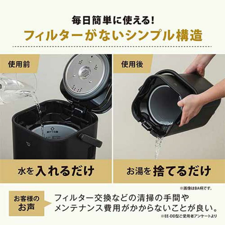楽天市場】加湿器 象印 スタン STAN. スチーム式 4.0L ホワイト EE 