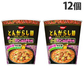 『賞味期限：24.07.12』日清食品 とんがらし麺 甘辛チーズヤンニョムチキン味 65g×12個