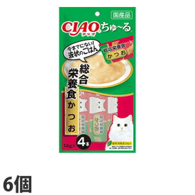 『おひとり様1セット限り』『ゆうパケット配送』 いなば CIAO ちゅ～る 総合栄養食 かつお (14g×4本)×6個 SC-158『代引不可』『送料無料（一部地域除く）』