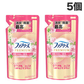 P＆G ファブリーズ プレミアム パステルフローラル＆ブロッサムの香り 詰替用 320ml×5個 消臭剤 消臭 除菌 ファブリック 布 衣類 部屋