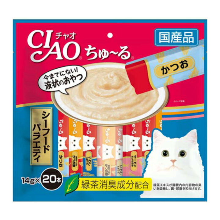 楽天市場】いなば CIAO チャオ ちゅ〜る シーフードバラエティ 14g×20本 SC-196 国産 : よろずやマルシェ 楽天市場】いなば CIAO チャオ ちゅ〜る シーフードバラエティ 14g×20本 SC-196 国産 : よろずやマルシェ