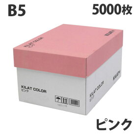 カラーコピー用紙 ピンク B5 5000枚 用紙 OA用紙 印刷用紙 無地『送料無料（一部地域除く）』