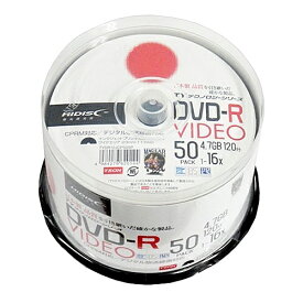 HIDISC 録画用DVD-R 16倍速 50枚 TYDR12JCP50SP （CPRM対応）TYコードシリーズ