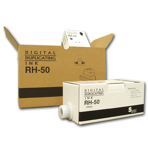 海外並行輸入正規品 RH-50 軽印刷機対応インク 黒 汎用品【代引不可】【送料無料（一部地域除く）】 6本セット インクカートリッジ