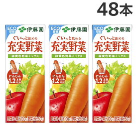 充実野菜 緑黄色野菜ミックス 紙パック 200ml 48本 送料無料 伊藤園『送料無料（一部地域除く）』