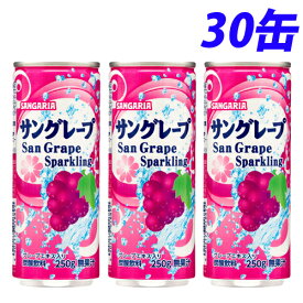 サンガリア サングレープ 250g×30缶 缶ジュース 飲料 ドリンク 炭酸飲料 炭酸ジュース ソフトドリンク 缶 ぶどうジュース グレープジュース