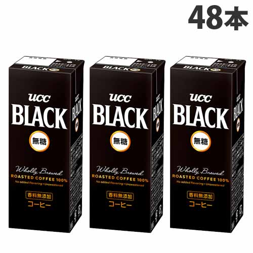 楽天市場】UCC BLACK 無糖 200ml×48本 飲料 飲物 紙パック 紙パック