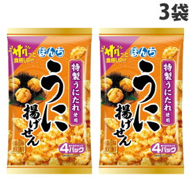 ぼんち 4パック海鮮揚煎 うに揚げせん 64g×3袋 お菓子 おかき 米菓 あげせん 揚げせん 煎餅 せんべい