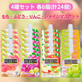 マンナンライフ クラッシュタイプの蒟蒻畑 4種 各6個 計24個 ぶどう シャインマスカット もも 大粒アロエ りんご セット こんにゃくゼリー ゼリー パウチ アソート 詰め合わせ まとめ買い ライト プラス アロエ 蒟蒻畑ゼリー リンゴ 桃 クラッシュ フルーツ 業務用