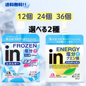 森永inゼリー 【賞味期限2026年3月】 inゼリー エネルギー フローズン ライチ レモン まとめ買い セット 塩分プラス ゼリー パウチ 12個 30個 お得 熱中症対策 エネルギーレモン 箱買い 箱 ケース 業務用 子供 大人 持ち運び 携帯 便利 スポーツ 水分 熱中症 インゼリー